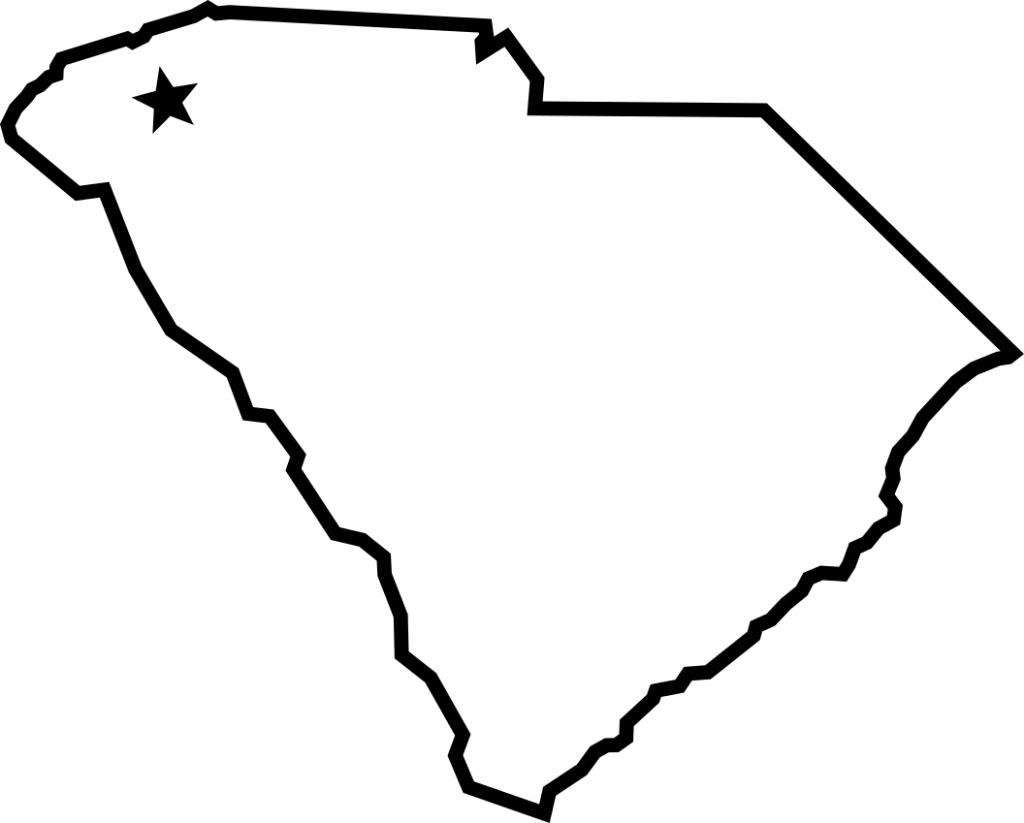 Map of SC showing approximate location of the company.